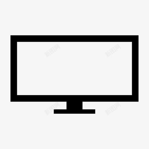 电视电脑屏幕平板电视图标svg_新图网 https://ixintu.com 平板电视 显示器 电脑屏幕 电视 设备