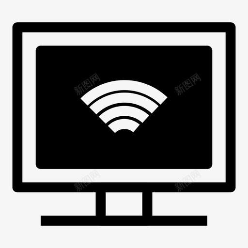 监视器连接wifi监视器标志符号图标svg_新图网 https://ixintu.com wifi 监视器标志符号 监视器连接