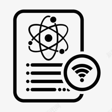 科学文档无线笔记论文图标图标