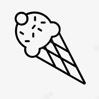 冰淇淋筒海滩嘉年华图标图标