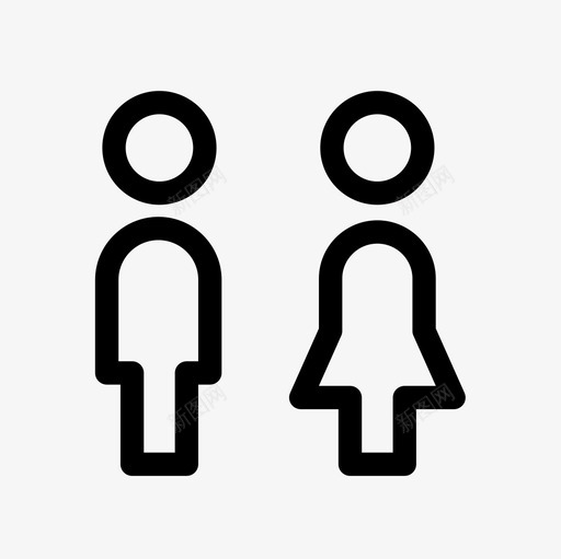 性别性别符号卫生间图标svg_新图网 https://ixintu.com 卫生间 性 性别 性别符号 性别轮廓图标集