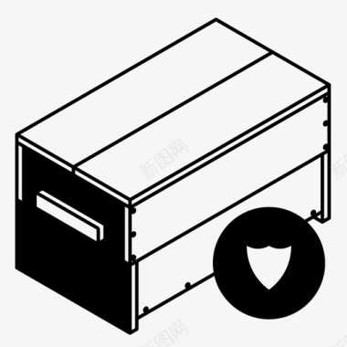 工具箱交货订单安全图标图标