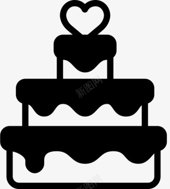 蛋糕生活方式爱情图标图标
