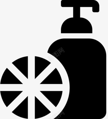 肥皂分配器浴室柑橘图标图标