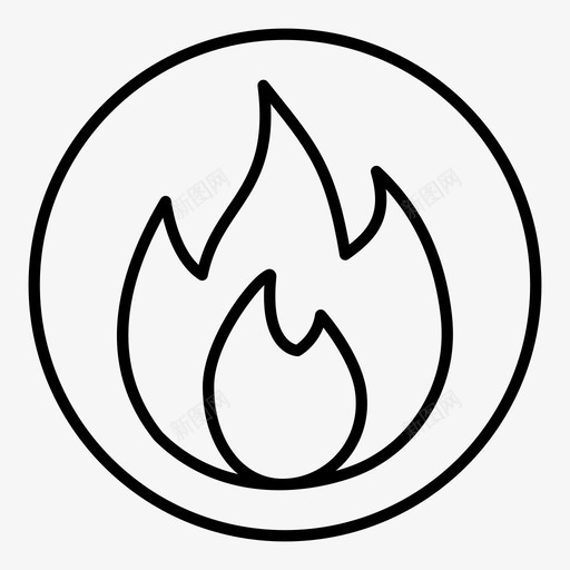 火灾燃烧的火焰危险图标svg_新图网 https://ixintu.com 危险 火灾 燃烧的火焰 警告性火灾