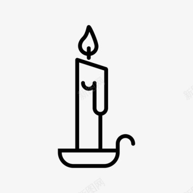 蜡烛燃烧的蜡烛圣诞节图标图标