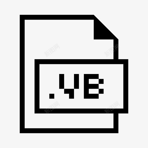 vb文件扩展名格式图标svg_新图网 https://ixintu.com vb文件 扩展名 文件格式和扩展名 格式