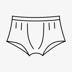 男式内裤拳击内裤男孩衣服图标高清图片