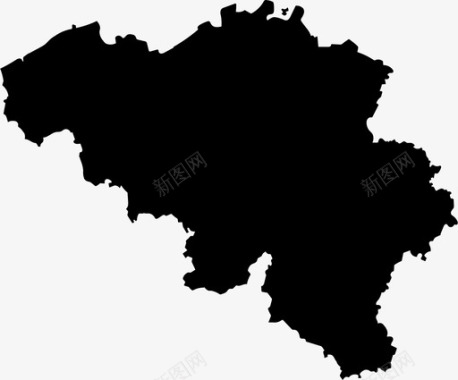 比利时地图布鲁塞尔国家图标图标