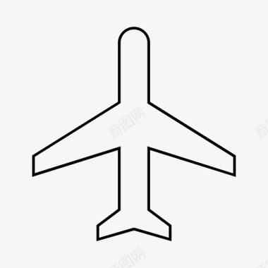 飞机飞机模式材料线图标图标