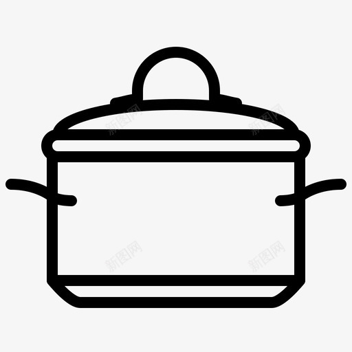 带盖炊具烹饪厨房图标svg_新图网 https://ixintu.com 厨房 带盖炊具 烹饪 美味的锅 锅