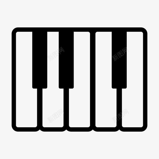 钢琴键乐器键盘图标svg_新图网 https://ixintu.com 乐器 歌曲 钢琴键 键盘 音乐 音符