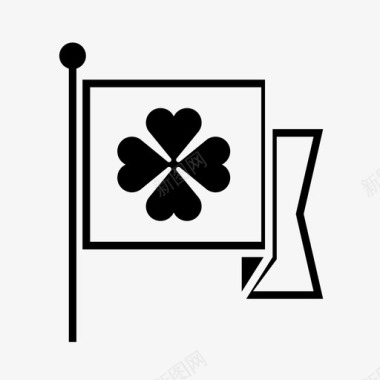 三叶草旗比赛爱尔兰图标图标