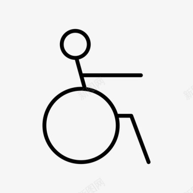 通行标志残疾人轮椅图标图标