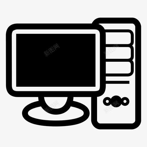 电脑台式机电子图标svg_新图网 https://ixintu.com it pc电脑 台式机 游戏 电子 电脑