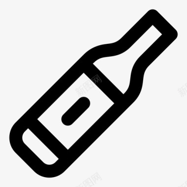 啤酒酒精瓶子图标图标
