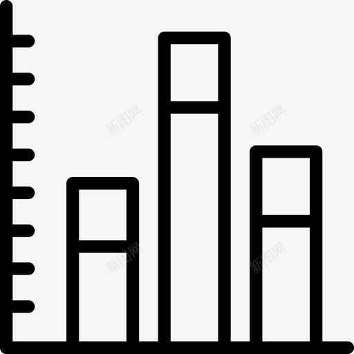 条形图业务数据图标svg_新图网 https://ixintu.com 业务 图形 数据 条形图 细线图标图和图表