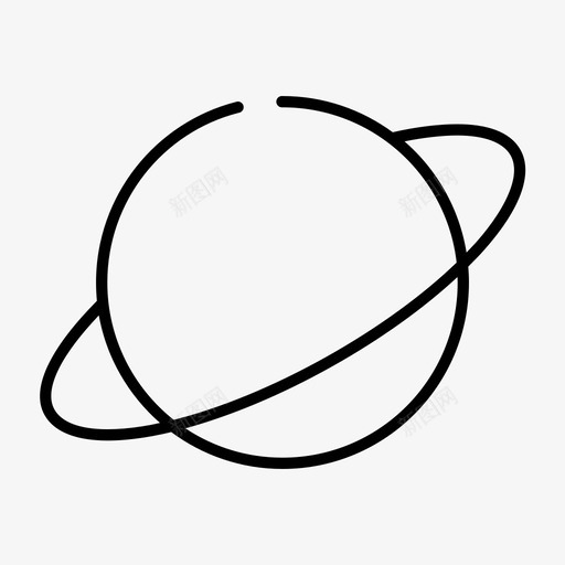 土星天文学行星图标svg_新图网 https://ixintu.com 光环 土星 天文学 太空 行星 通讯稀薄