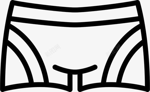 女泳裤服装时尚图标svg_新图网 https://ixintu.com 女泳裤 女装轮廓 时尚 服装