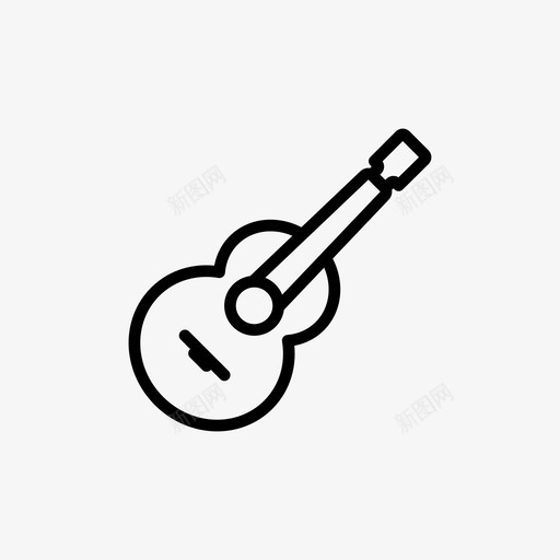 吉他原声乐器图标svg_新图网 https://ixintu.com 乐器 原声 吉他 音乐