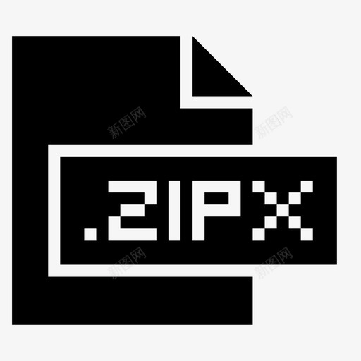 zipx扩展名文件图标svg_新图网 https://ixintu.com zipx 扩展名 文件 文件格式和扩展标志符号 格式