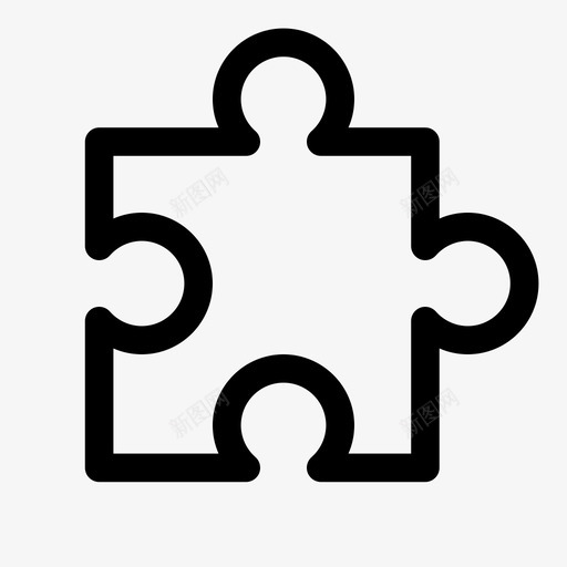 拼图块扩展模块图标svg_新图网 https://ixintu.com 扩展 拼图块 模块 纯线条 零件 马赛克
