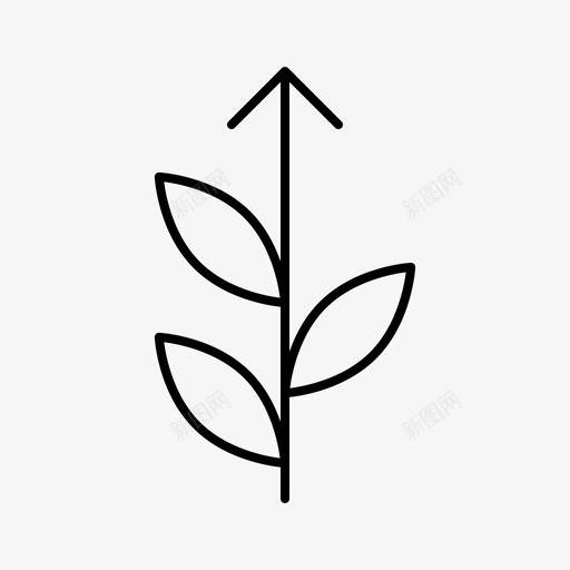 成熟生长植物图标svg_新图网 https://ixintu.com 上升 成熟 杂类 植物 生长