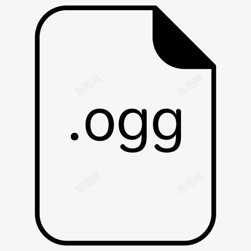 ogg文档扩展名图标svg_新图网 https://ixintu.com ogg 扩展名 文件 文件扩展名 文档 格式