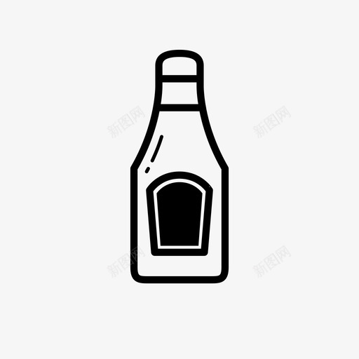 酱汁瓶调味品玻璃瓶图标svg_新图网 https://ixintu.com 玻璃瓶 番茄酱 调味品 酱汁瓶 食品饮料