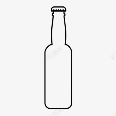 瓶子啤酒玻璃杯图标图标