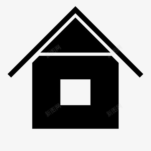房子建筑物家图标svg_新图网 https://ixintu.com 家 小屋 建筑物 房子