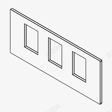 开口建筑组成建筑图标图标