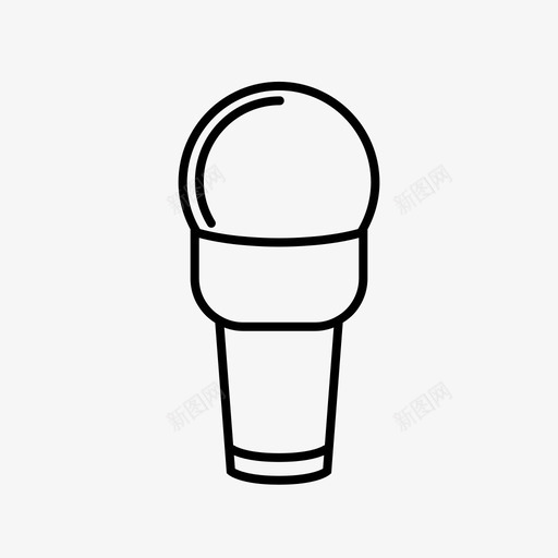 冰淇淋筒假日夏天图标svg_新图网 https://ixintu.com 假日 冰淇淋筒 夏天