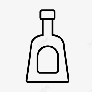 饮料酒保酒瓶图标图标