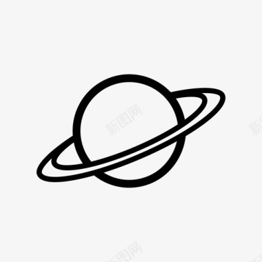 土星宇宙行星图标图标