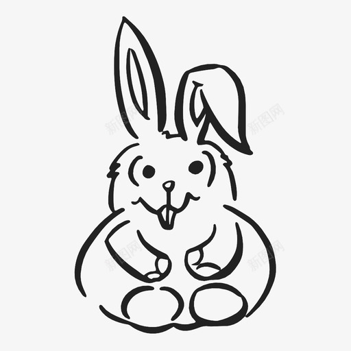 兔子可爱复活节图标svg_新图网 https://ixintu.com 兔子 可爱 复活节 手绘