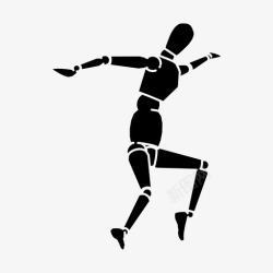 舞蹈模特跳人体模型跑酷图标高清图片
