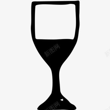 酒精玻璃杯葡萄酒图标图标