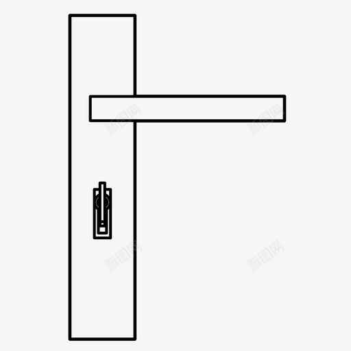 门把手关回家图标svg_新图网 https://ixintu.com 关 回家 开 钥匙 锁 门把手