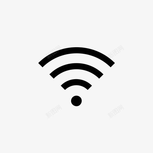 wifi连接热点图标svg_新图网 https://ixintu.com wifi 互联网 信号 热点 连接 通信密集