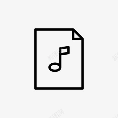 音乐音乐文件通信精简图标图标