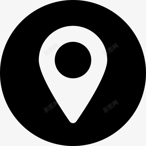 地图针查找位置图标svg_新图网 https://ixintu.com 位置 地图针 导航 查找 标记 野营和冒险圆形差异固体