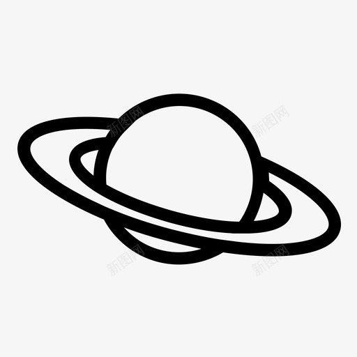 有环行星土星太阳系图标svg_新图网 https://ixintu.com 世界 土星 太阳系 有环行星