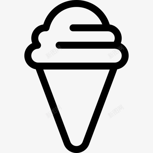 冰淇淋筒食品冷冻图标svg_新图网 https://ixintu.com 冰淇淋筒 冷冻 甜味 食品