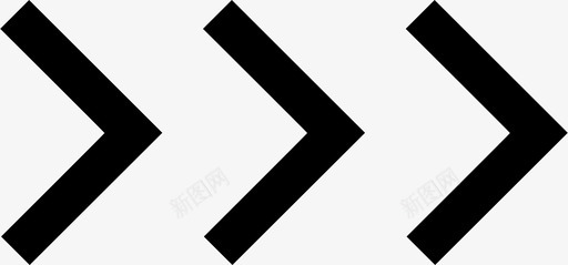 右V形V形三箭头图标图标