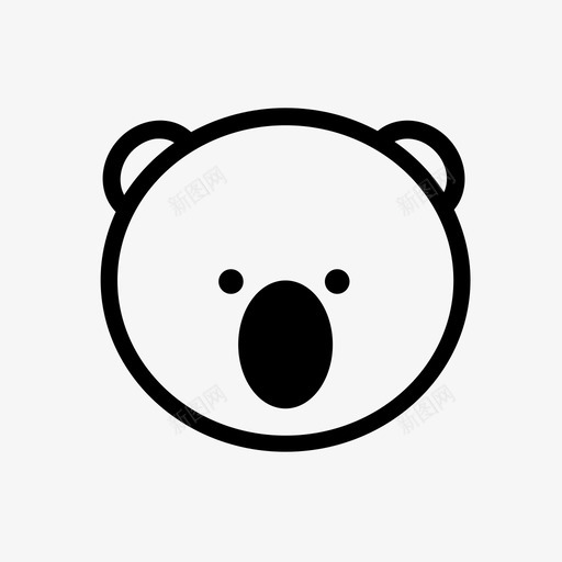 考拉动物熊图标svg_新图网 https://ixintu.com 动物 熊 考拉