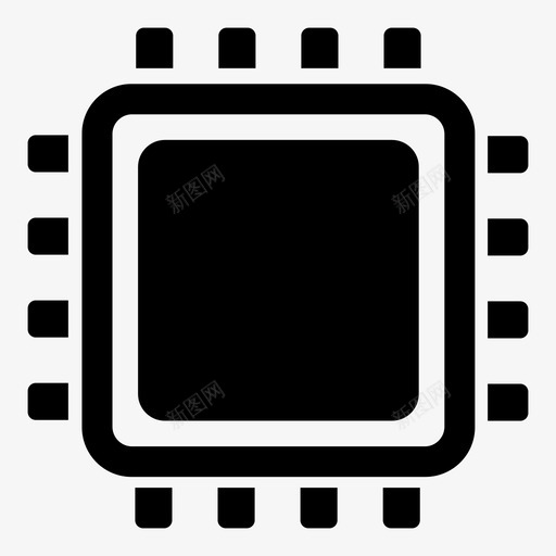 芯片处理器sim卡图标svg_新图网 https://ixintu.com sim卡 处理器 技术计算机 芯片