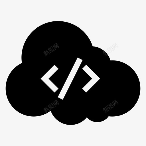 云编码编码计算图标svg_新图网 https://ixintu.com 云编码 云计算字形图标 天气 编码 编程 计算
