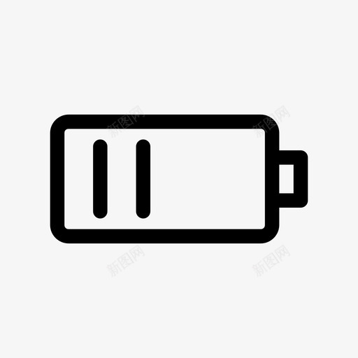 电池半满电池电量电池充电图标svg_新图网 https://ixintu.com 电池充电 电池半满 电池电量