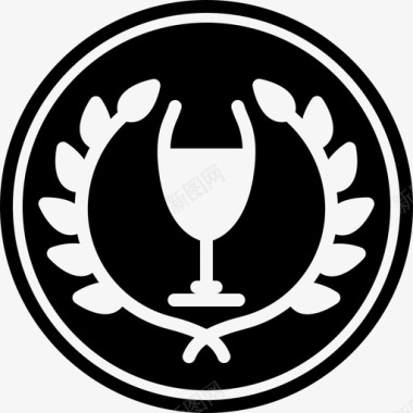 葡萄酒奖最佳俱乐部图标图标